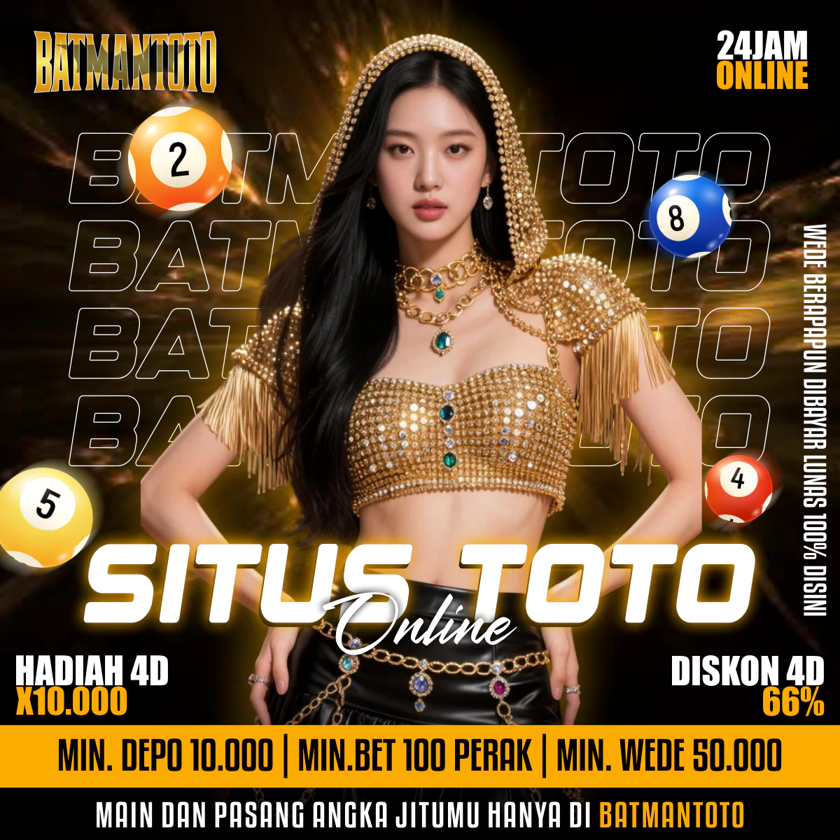 Galeri foto BATMANTOTO: Caculator Situs toto Togel Online Terbaik & Link Bandar Toto Slot Gacor No 1 Rekor Asia di Jakarta