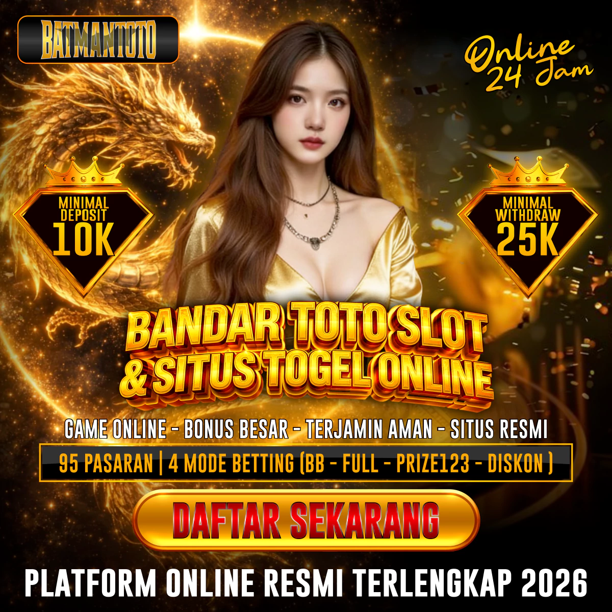 BATMANTOTO : Link Situs Toto Slot Gacor Terbaik Hari Ini & Bandar Togel Online Paling Laris 2026